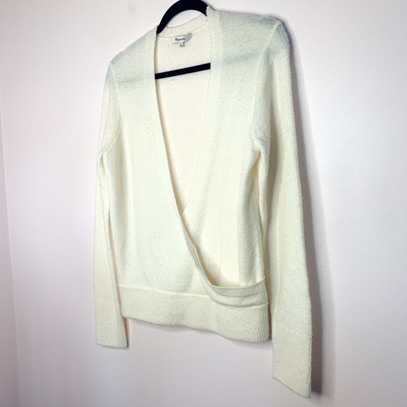 NWOT MadeWell Cream Wrap Pull Over Sweater Small - Picture 2 of 6